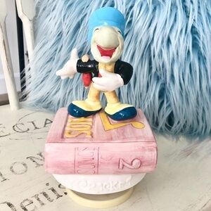 Disney, Jiminy Cricket, Schmid, Vintage, Music Box, Ceramic, Good Condition
